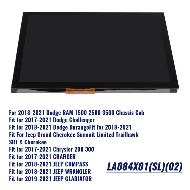LA084X01-SL01 SL02 03 LCD Display Touch Screen Uconnect 8.4 inch LA084X01 Radio Navigation For Dodge RAM Jeep Chrysler 2017-2022 - Image 3