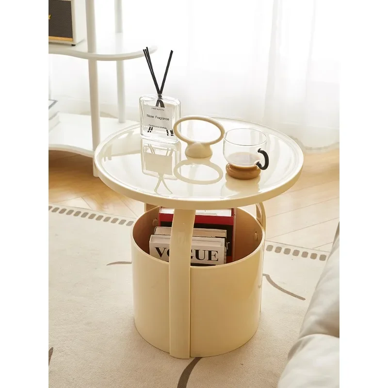 Internet celebrities hand side few bedside small round table creative plastic balcony leisure small apartment cream wind mobile