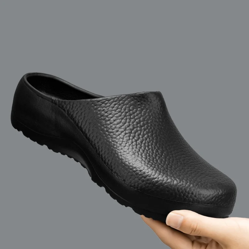 

Closed-Toe Clogs for Men and Women, Summer Non-Slip, Waterproof, Oil-Proof, Chef Kitchen Half-Clogs, Thick-Soled, Closed-Toe, Suitable for Outdoor Wear and Beach