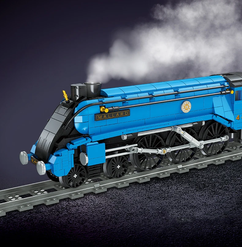 Technischer Baustein England Eisenbahn-Bausatz A4 Mallard Dampfzug Lehrreiches Spielzeug Sammlerstück für Geschenke – Detail 7