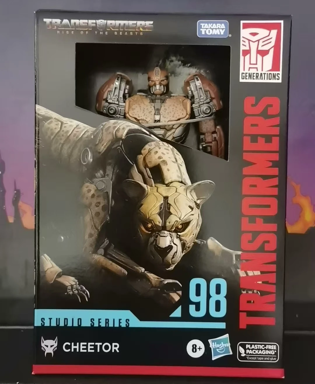 Em estoque original hasbro transformadores estúdio série cheetor ss98 anime figura de ação brinquedos boneca coleção modelo hobby brinquedos presente
