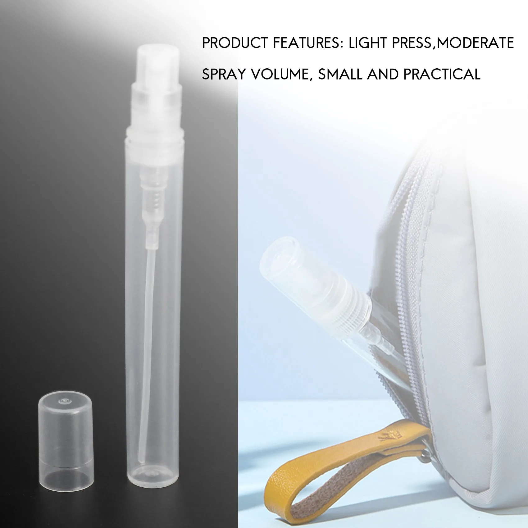 50Pcs / Lot 5Ml Empty Transparent Plastic Spray Bottle Makeup Perfume Atomizer Refillable Bottle