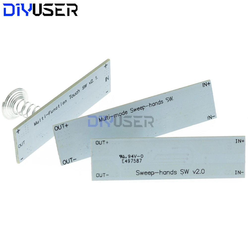 Hand Wave Sensor Switch for Cabinet Wardrobe Shoe Closet LED Light, 5-24V DC, Max 72W