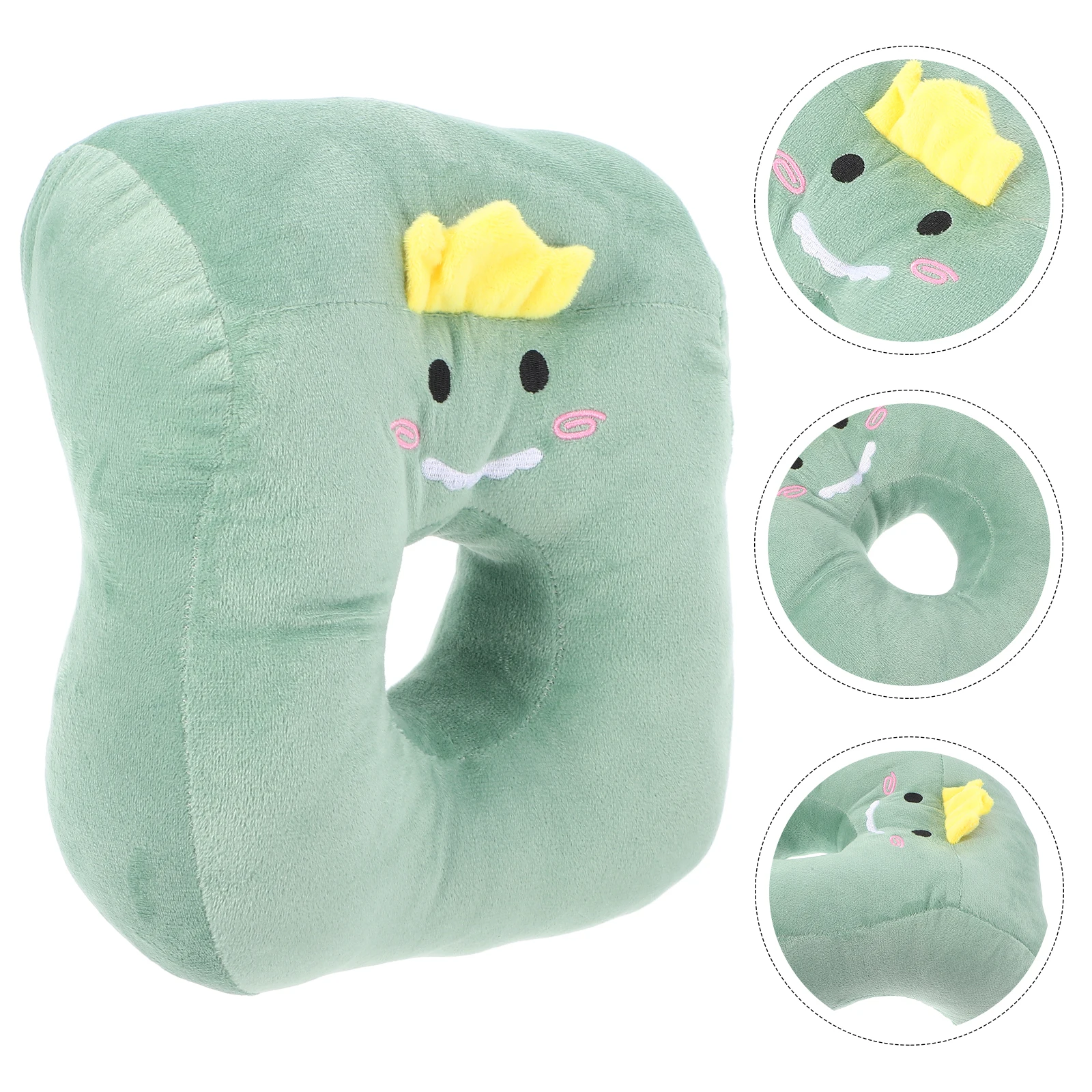 

Cartoon Animal Nap Pillow with Ear Holes Ergonomic Design Comfortable Sleep Accessory Wear Resistant Travel Cushion Filling