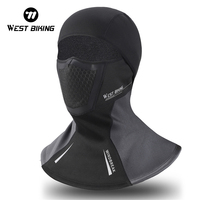 WEST BIKING Winter Cycling Fleece Balaclava Caps Motorcycle Hoods Honeycomb Mesh Breathable Windproof Mask Thermal Sport Gear