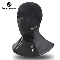 WEST BIKING Winter Cycling Fleece Balaclava Caps Motorcycle Hoods Honeycomb Mesh Breathable Windproof Mask Thermal Sport Gear