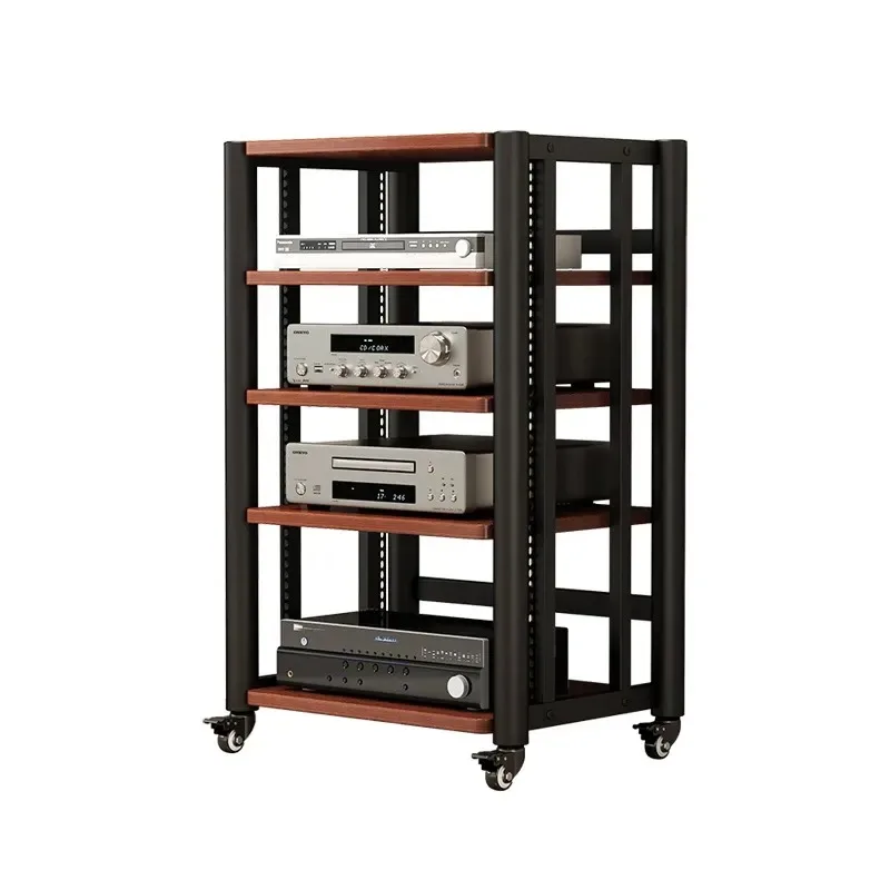 for Power Amplifier Rack Audio Cabinet Adjustable HiFi Equipment Stand Open Shelf for AV Components Stereo System Storage