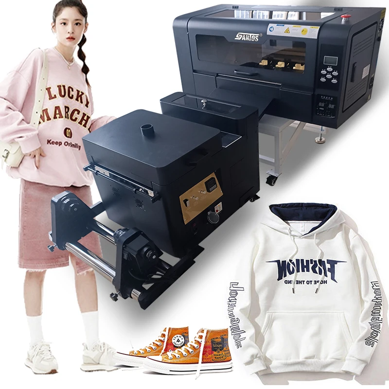 

Dual xp600 printhead A3 30cm t shirt printer heat transfer dtf pet film printing machine with shaker dryer machine