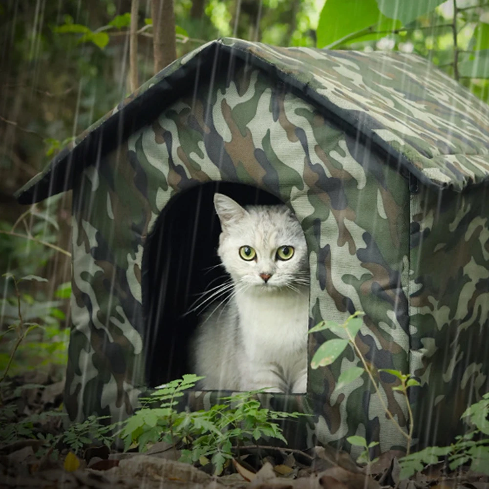 

Cat House Thickened Cold-Proof Nest Kitty Shelter Feral Cat Cave Pet House Cat Dog Tent Cabin For Small Pet Wholesale