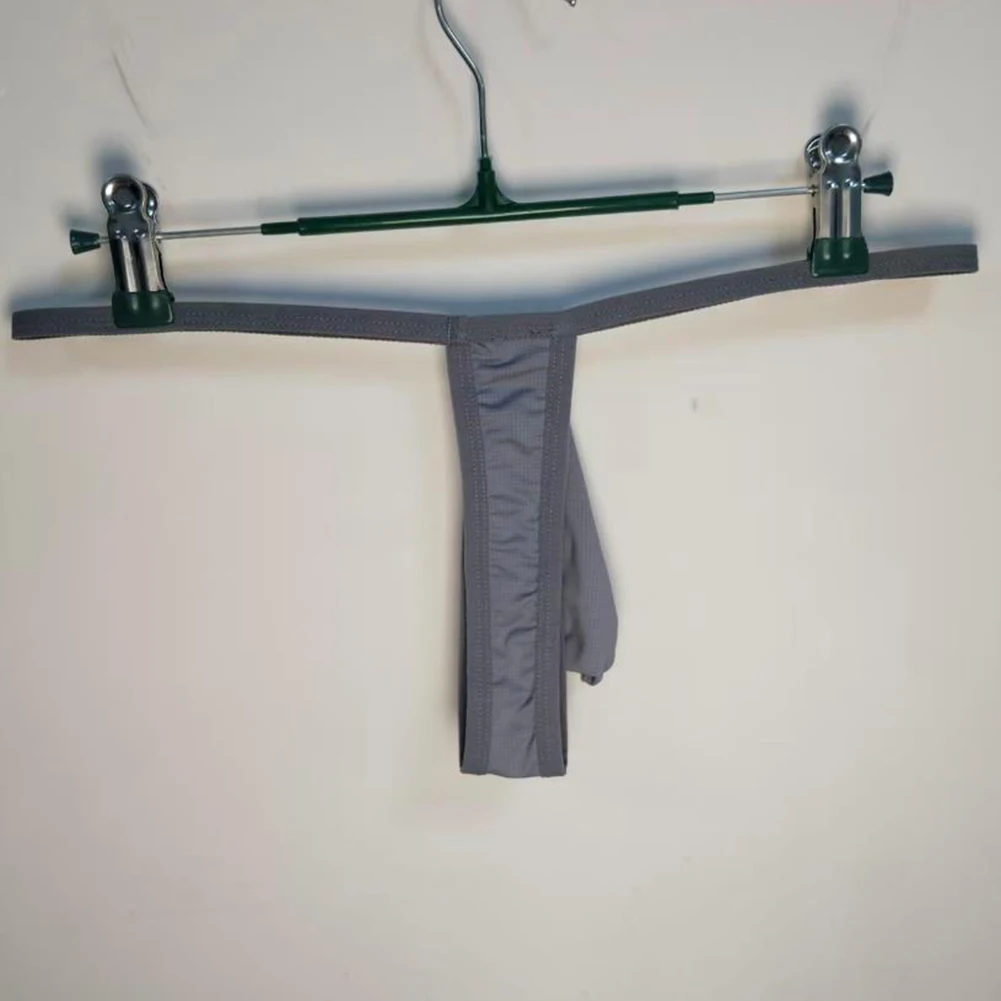 

Breathable Tanga Panties For Men One Rope Thin Belt Pouch Briefs G-strings Underwear Low Rise T-back Thongs