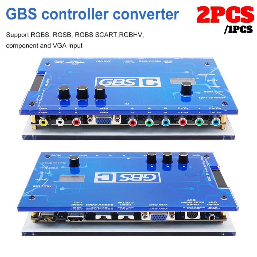 2/1PCS GBS Control GBSC Video Converter RGBS VGA Scart Ypbpr Signal to VGA HDMI-compatible For Retro Game Consoles SEGA PS2 NGC