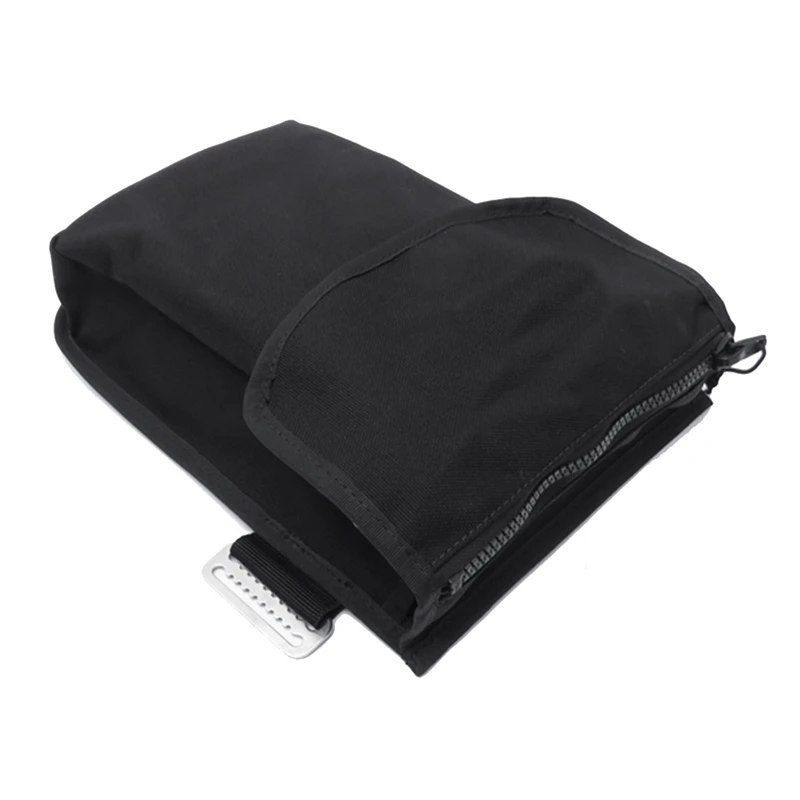 

1 PCS Technical Scuba Diving Storage Bag Black Metal+Cloth Attach To Leg BCD Adjustable Swater Sport Diving Equipment