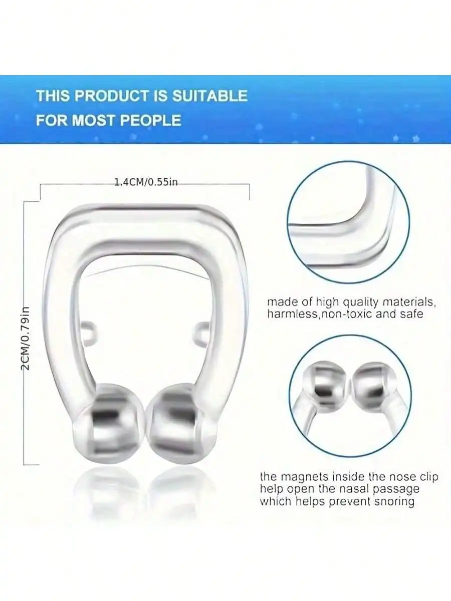 1pcs/Soft Silicone Anti-Snore Nose Clip, Magnetic Snoring Solution for Men Women