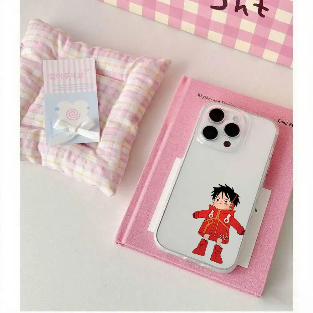 Cute L-Luffsy Phone Case For IPhone 17 16 15 14 Plus 13 12 11 Pro Max Phone Back Cover Transparent Shockproof Cover #6