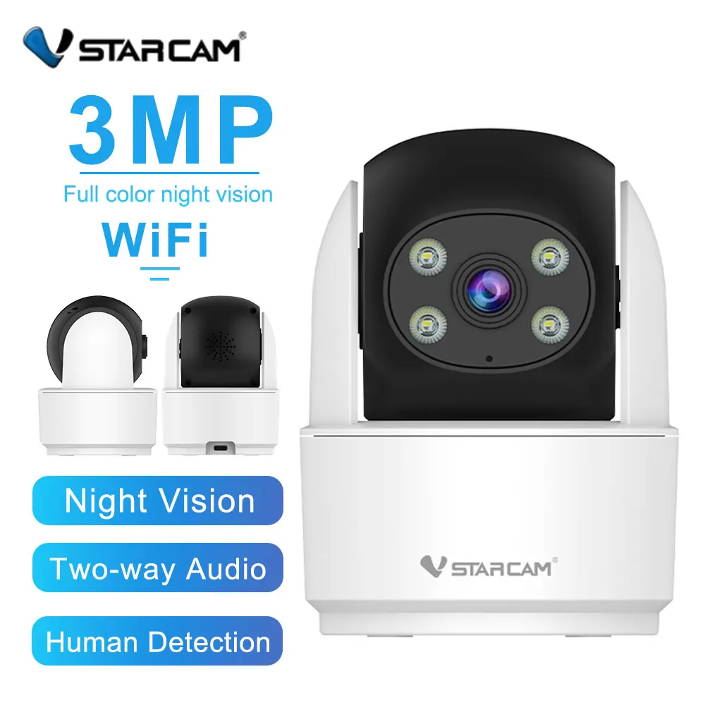 

Vstarcam 3MP умная Wi-Fi камера безопасности внутренняя беспроводная домашняя камера обнаружения человека наблюдение полноцветная IP-камера ночного видения