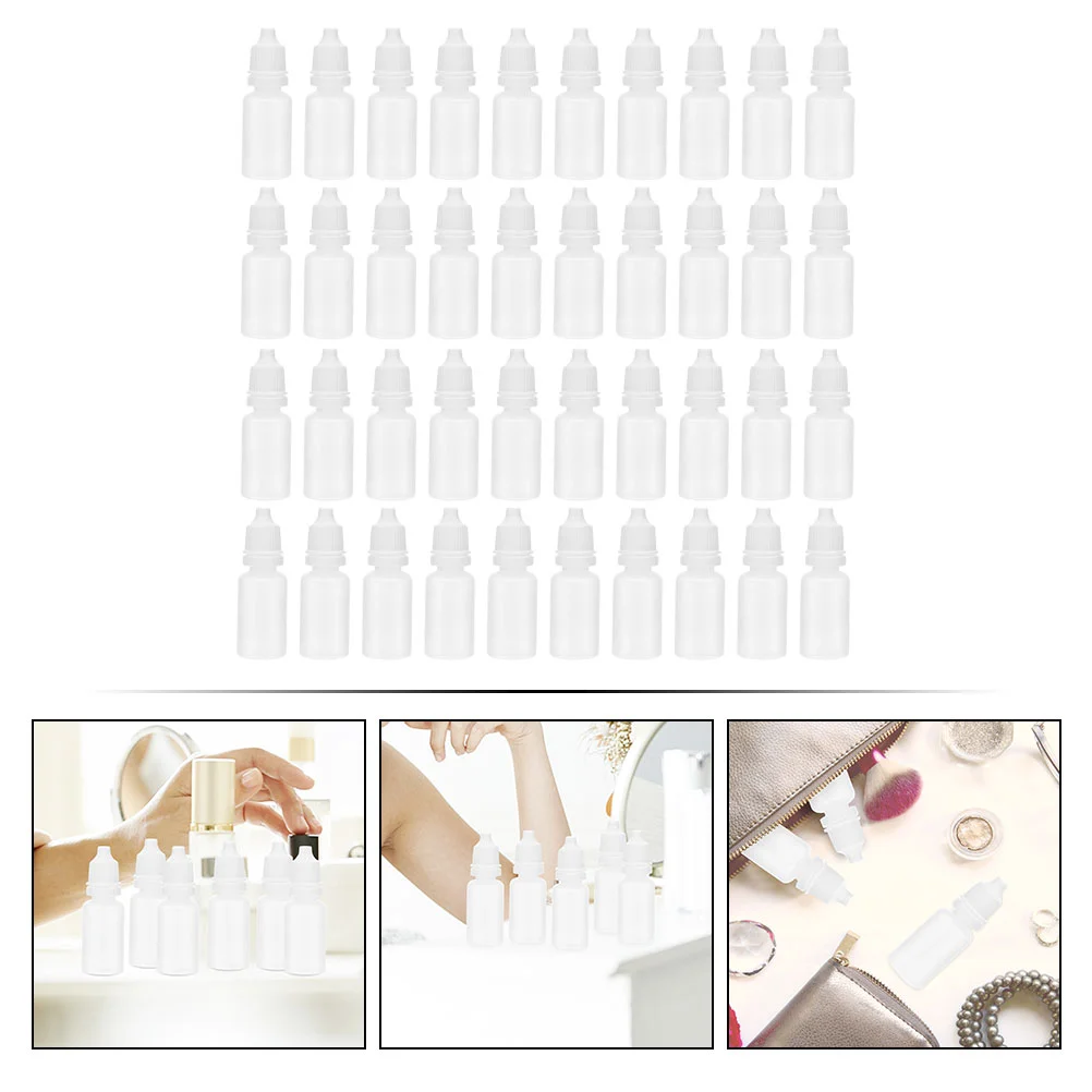 60 Pcs Eye Drop Bottle Liquid Bottles Essential Oil Dispenser Dropper Squeeze Sub-pack Squeezable Empty