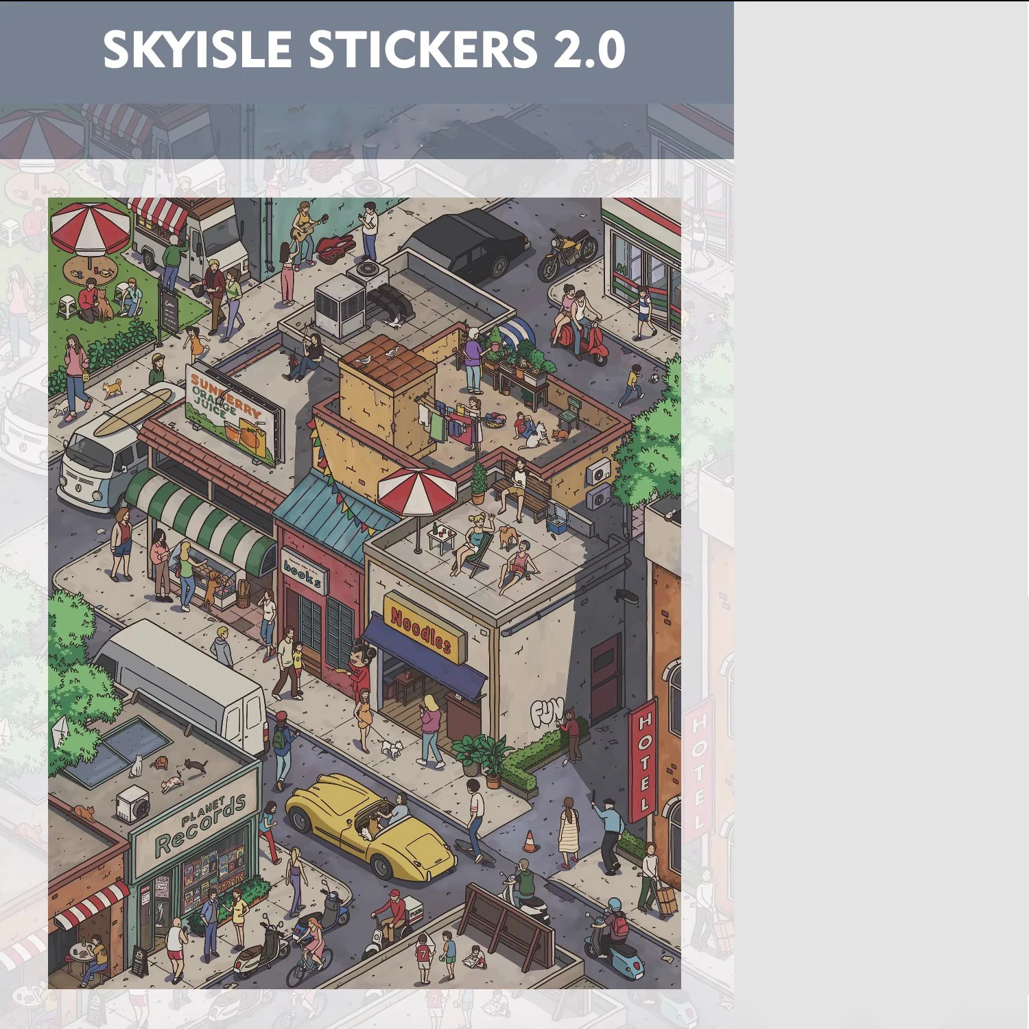 

Kawaii 3D Cartoon Old Era Town Miniature Scene Stickers Visual Stacking DIY Toy Games Handmade Scrapbook Stickers Children Gifts