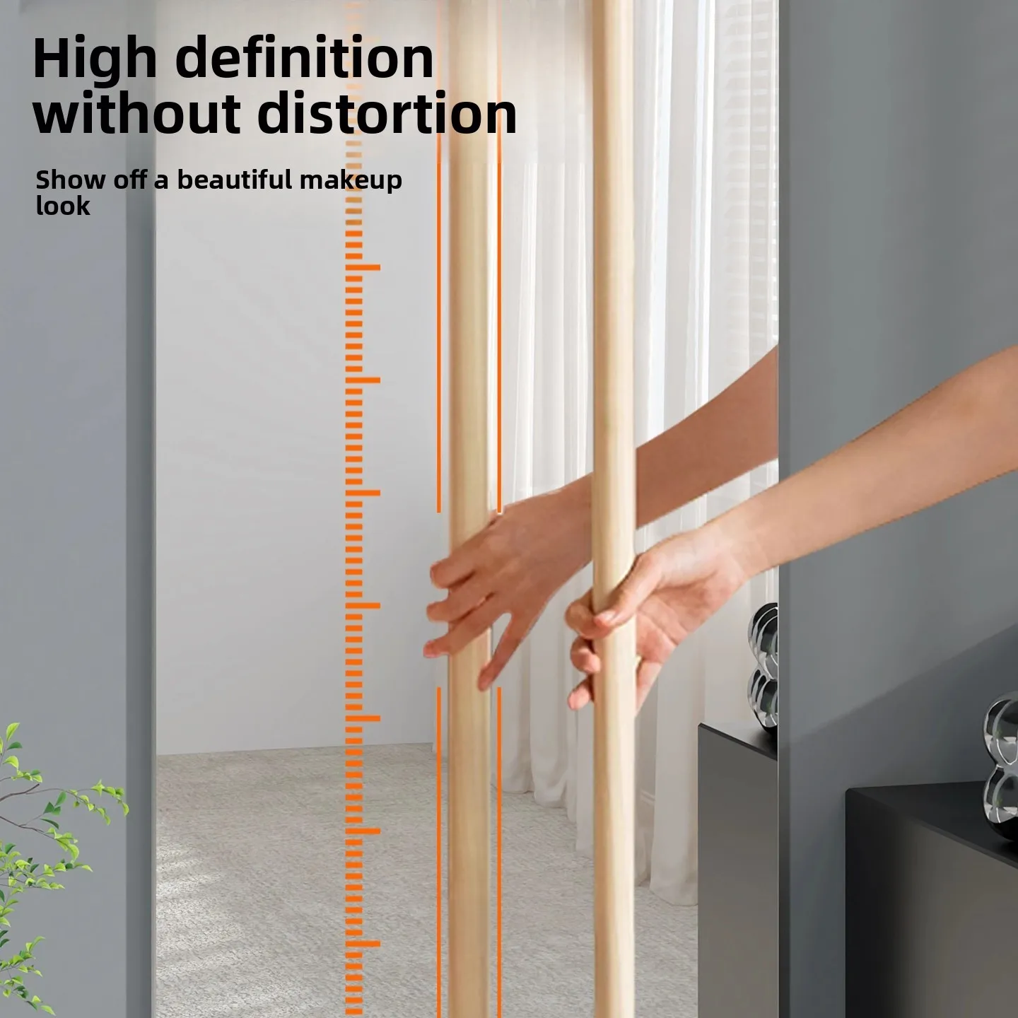 YFY high definition full body frameless  wall self-adhesive household bedroom glass fitting  porch wall wall  full-length