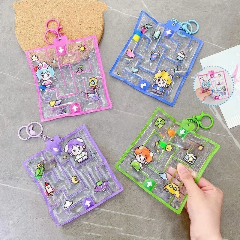 * New Sale Water Bag Maze Squeeze Toy With Portable Keychain Stress Relief Fidget Toys Backpack Hanging Pendants Best Gift