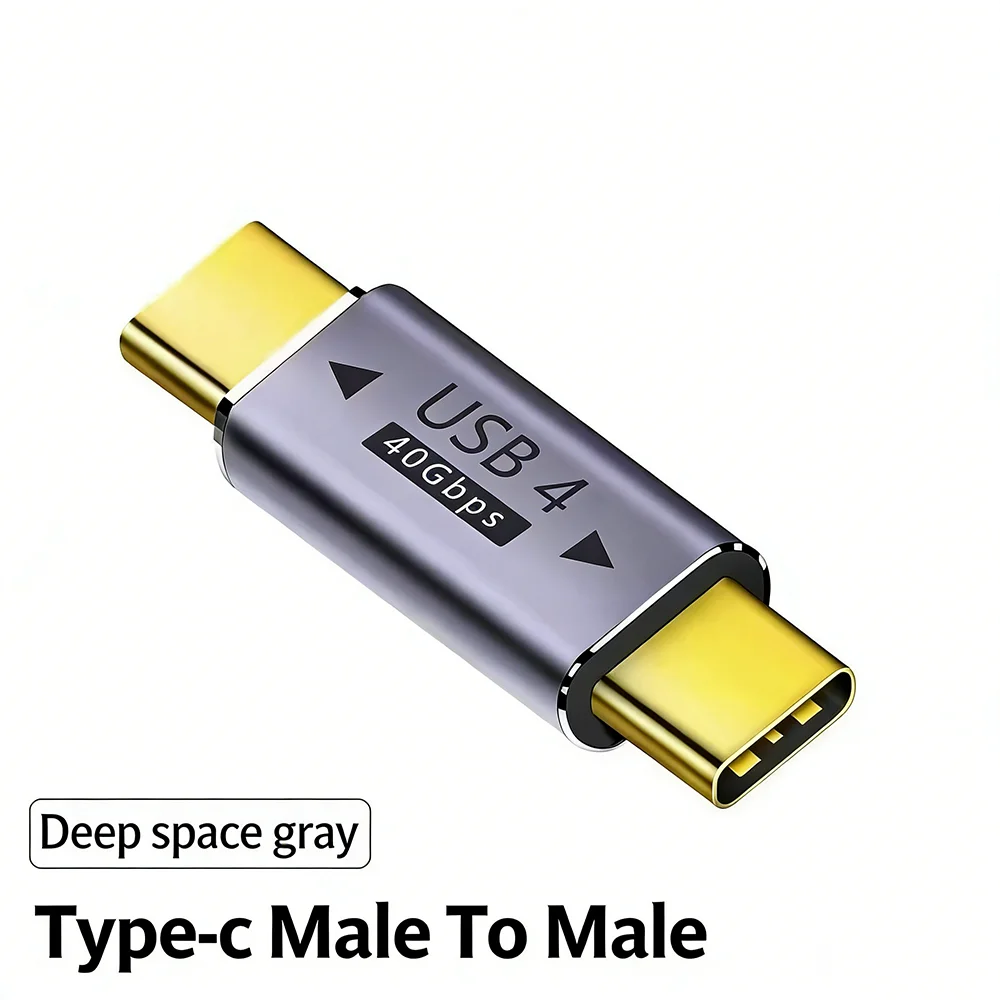 NNBILI USB4.0 40Gbps USB-C OTG Adapter PD 100W Typ-C Stecker auf Typ-C Stecker Schnelles Laden 3.1 Typ-C 10Gbps Konverter Datenadapter