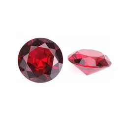 Ruby Round Faceted Gemstone Brilliant Cut Ruby Gem Dark Blood-red Ruby Multiple Sizes to Choose