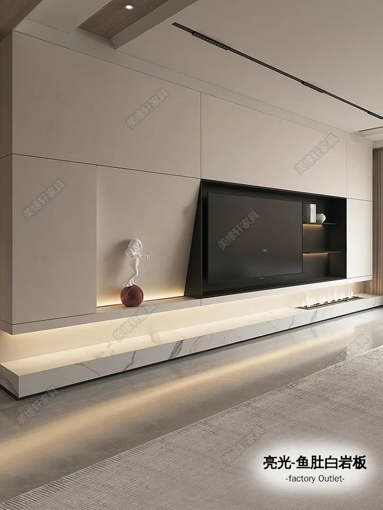 الحد الأدنى من ألواح الصخور السوداء النقية خزانة تلفزيون بيجونيا الزاوية الحرفية الراقية غرفة المعيشة فيلم وخزانة أرضية التلفزيون