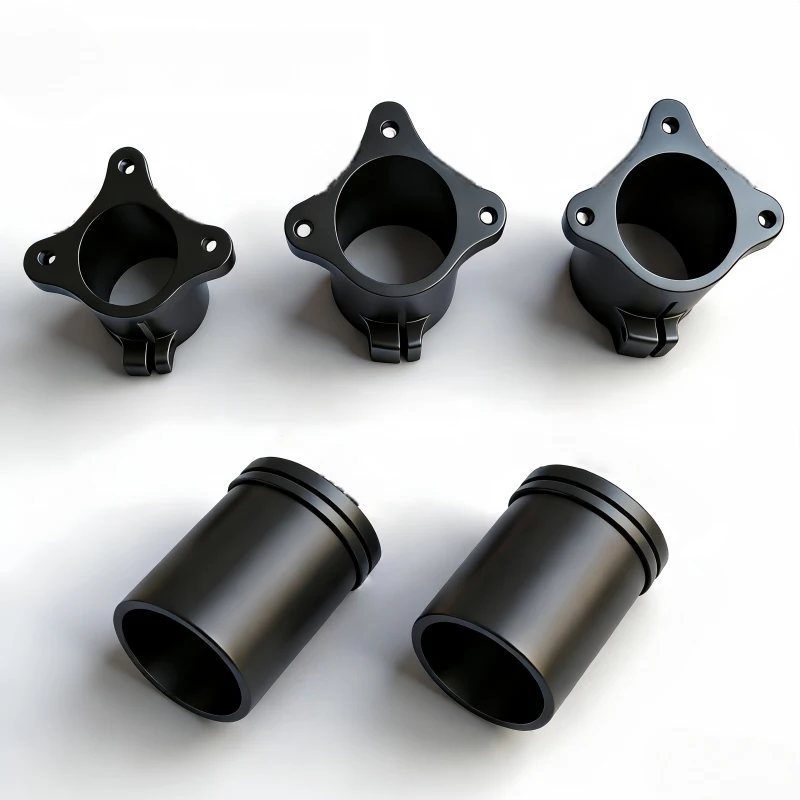 Custom CNC Machining  Aluminum  Tripod Tube Fixing Base Unmanned Multi-Axis Aircraft Accessories