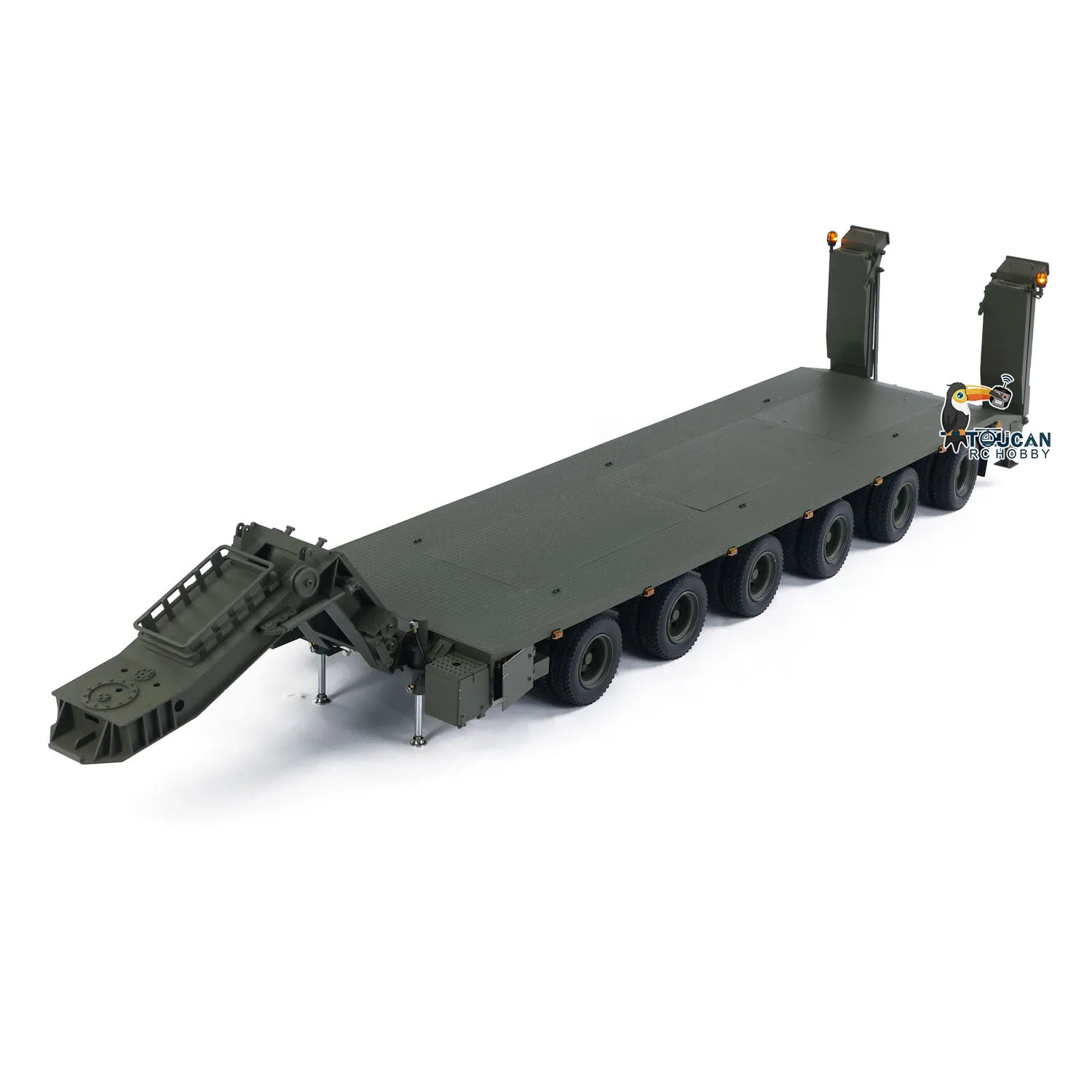 Metal RC Hydraulic Semi Trailer Painted Finished Spare Parts for Toys 1/14 Elefant FAUN SLT-56 Tank Transporter