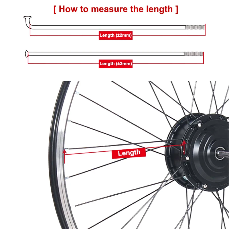 37-teiliges Set 10G Motorradspeichen Silberne Kohlenstoffstahlspeichen 3,0MM Elektrofahrrad-Radspeichen Länge 150-260mm E-Bike Speiche+Nippel – Detail 9