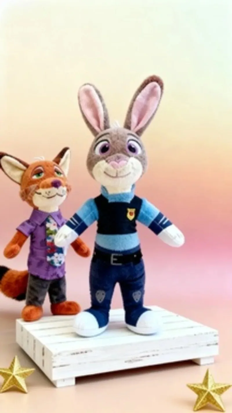 

Disney Zootopia Nick Wilde Judy Hopps Plush Doll Toy Anime New Sofa Room Decoration Children's Birthday Valentine's Day Gift