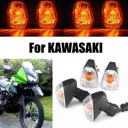 4Pcs New Motorcycle Turn Signal Light Amber Indicators For KAWASAKI KLR 650 2008-2018 ZX-6R 636 600 KLE 500 650 Z750S KLR650