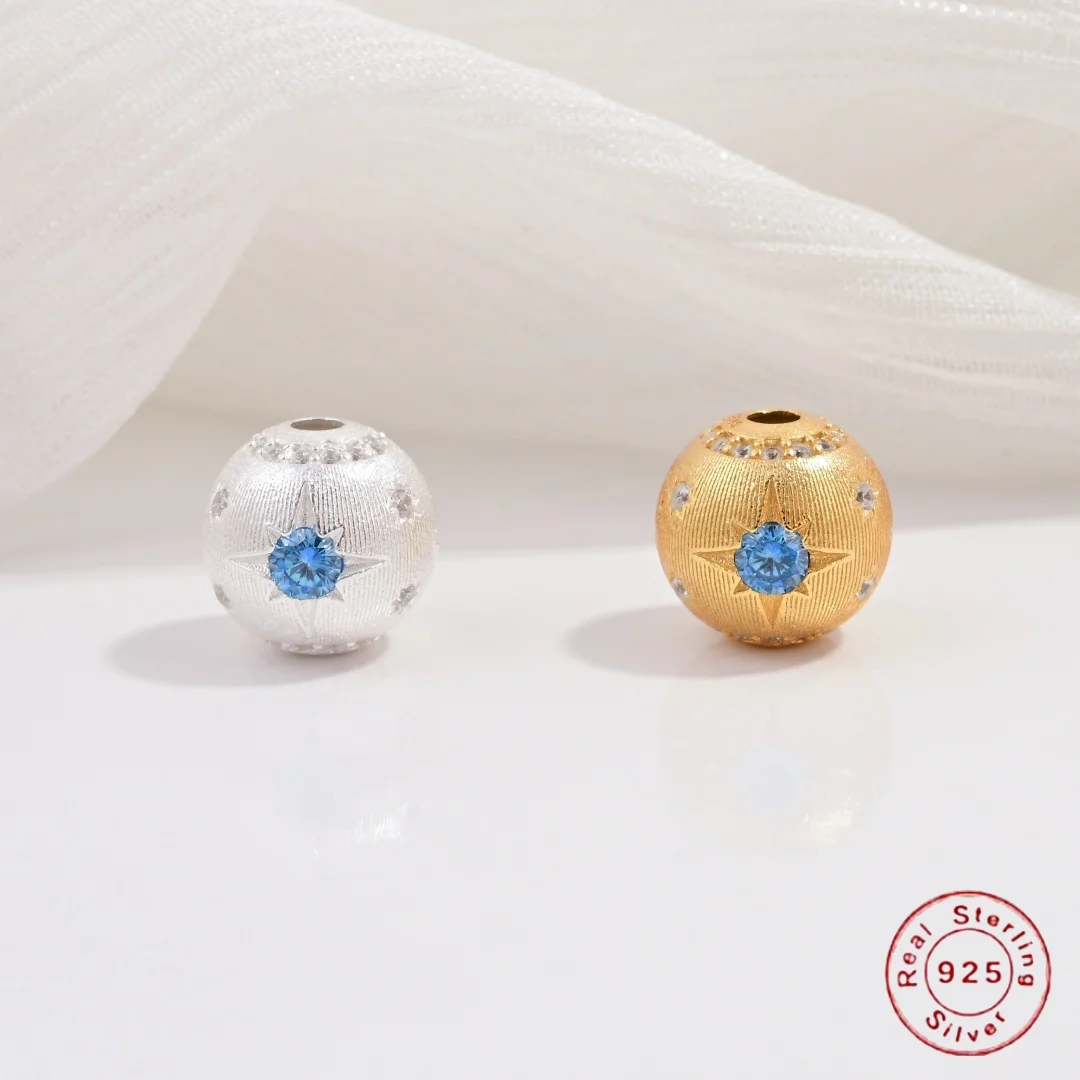 

Бусины-разделители из стерлингового серебра S925 с инкрустацией цирконами в форме Звезды Давида для самостоятельного изготовления браслетов и ожерелий, аксессуары для рукоделия SZ200