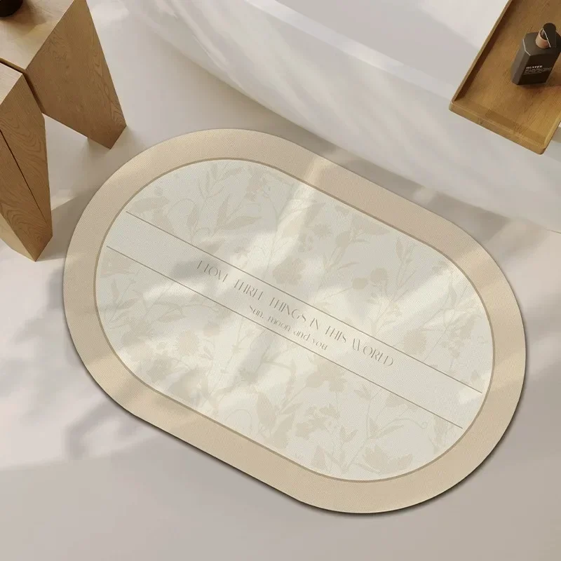 Bathroom Floor Mat Non Slip Strong Absorbent Diatom Mud Foot Mat Bathtub Anti Drop Carpet