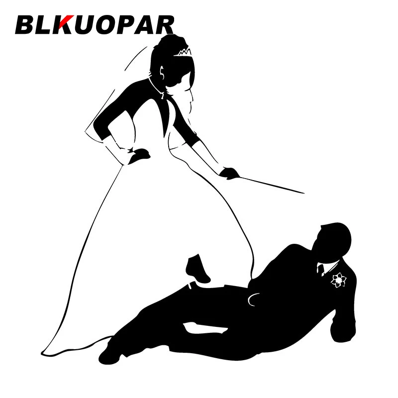 

BLKUOPAR The Groom Who Was Trampled By The Bride Car Stickers Waterproof Sunscreen Decal Laptop Bumper Refrigerator Car Goods