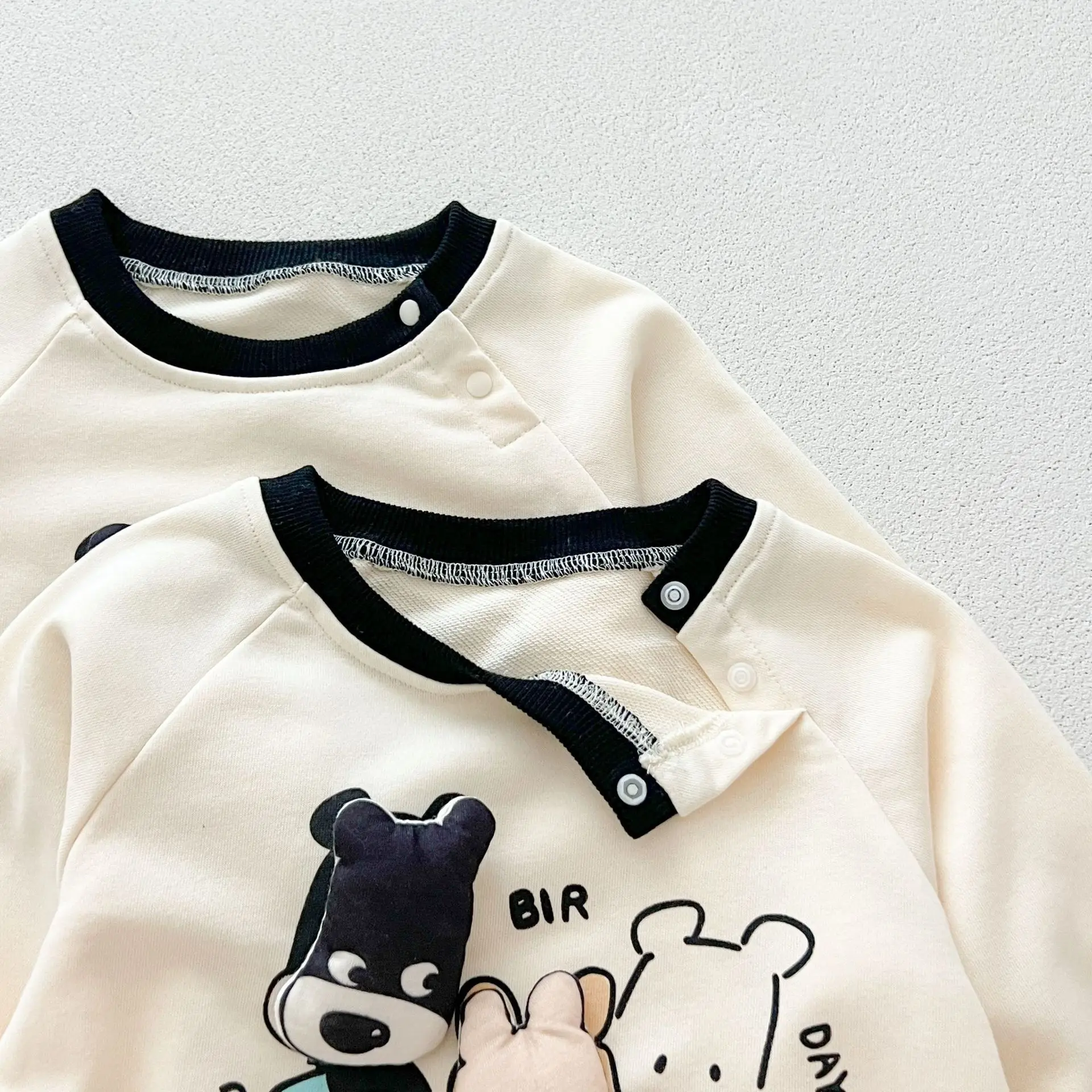 Autumn Newborn Infant Baby Boy Girls cartoon puppy Romper Muslin Long sleeve Rompers Kids Onepiece Fashion Baby Clothing