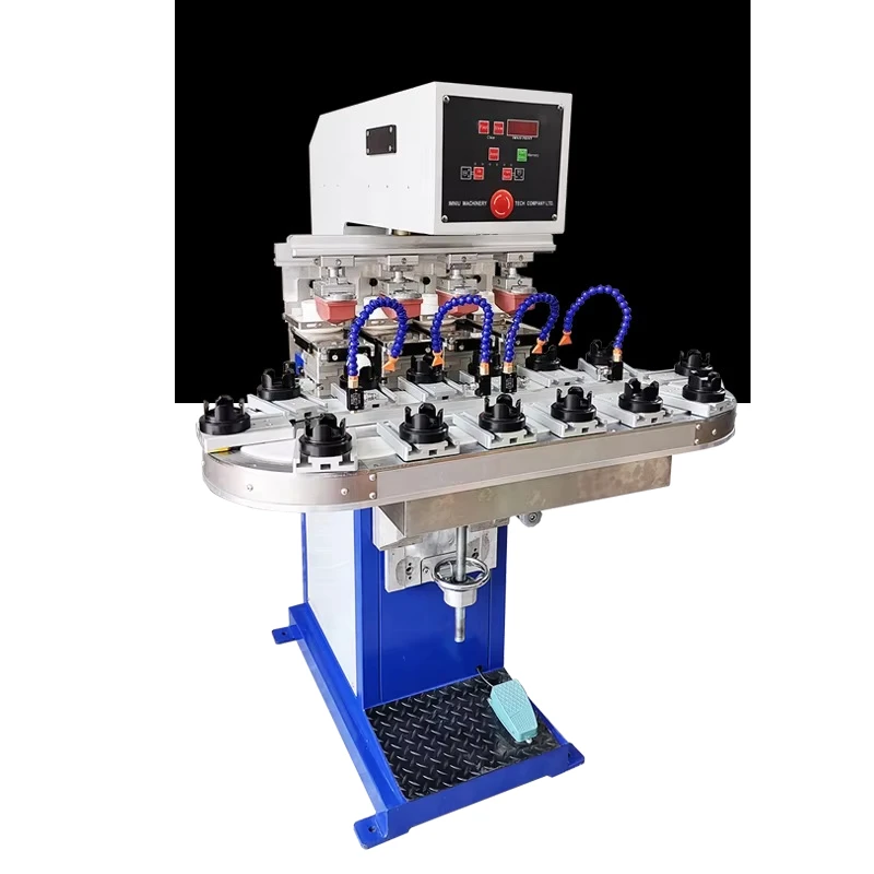 NIUBULL 175 Inkcup Multi-colour Semi-Automatic High-Accuracy Pneumatic Pad Printing Machine 1800 Cycles/Hour Engine New