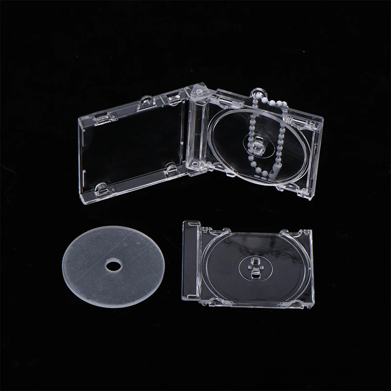 10Pcs Blank Album Mini CD Case Keychain CD Player Keyring Peripheral Commemorative Album Key Holder For DIY Backpack Pendant