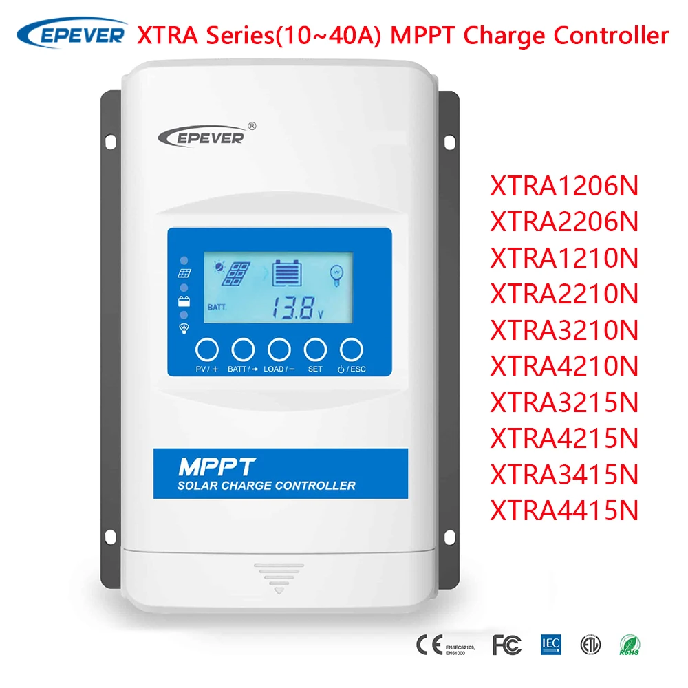 

EPEVER XTRA Series(10~40A) MPPT Charge Controller XDS2 isolated RS485 communication port