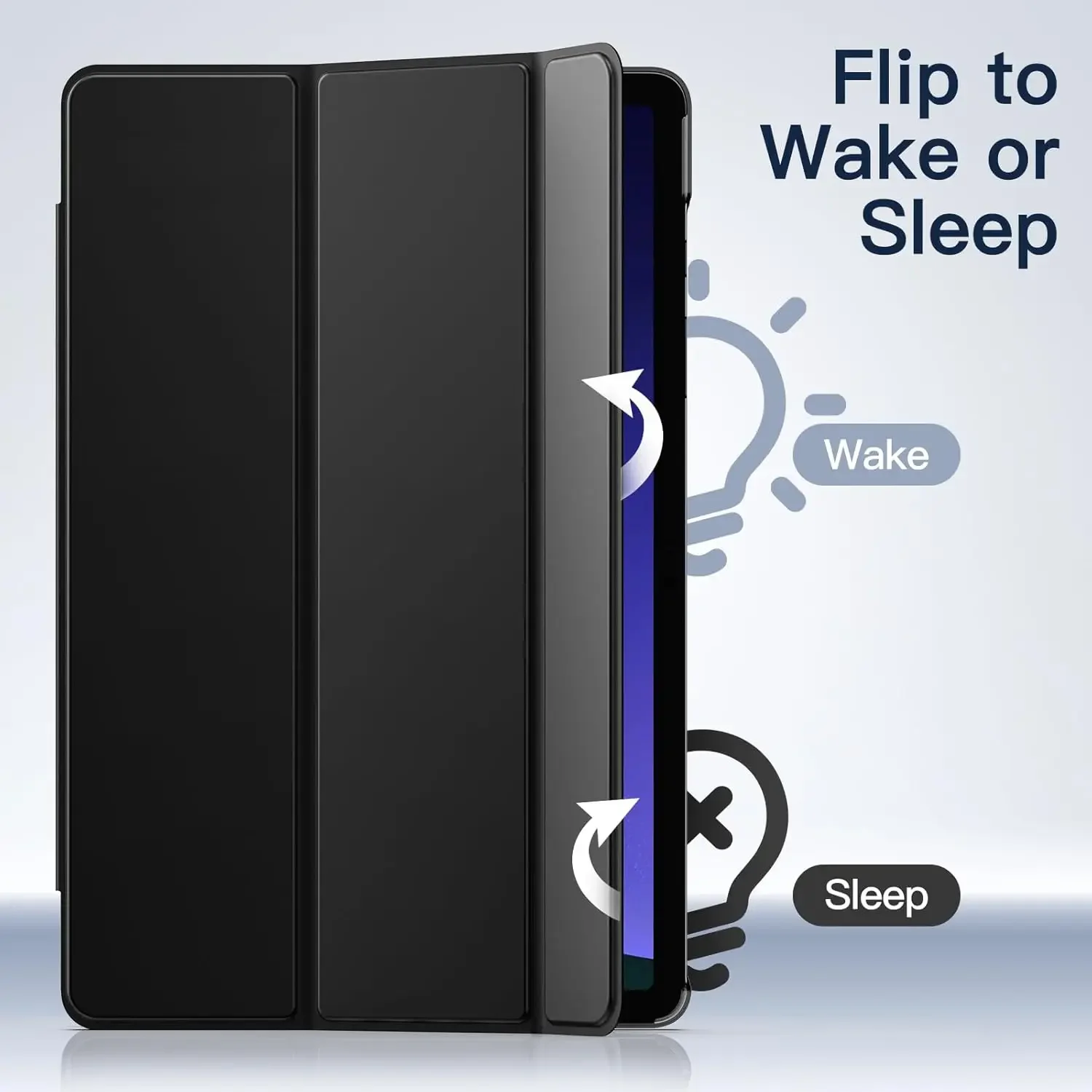 لسامسونج غالاكسي تبويب S7 S8 S9 FE 10.9 ''11'' X510 X710 ثلاثي أضعاف بدء حالة الوجه المغناطيسي حامل بولي Leather الجلود الغطاء الواقي