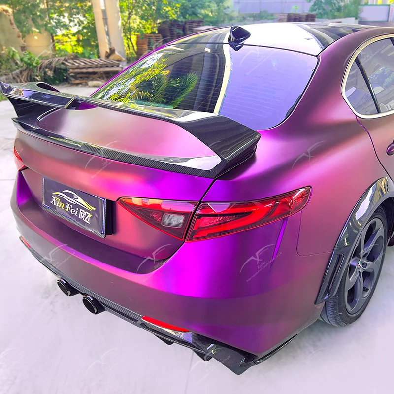 Car Bumper Modification GTAM Style Carbon Fiber Bumper Car Grills Fenders Engine Hoods for Alfa Romeo Giulia Body Kit Upgrade