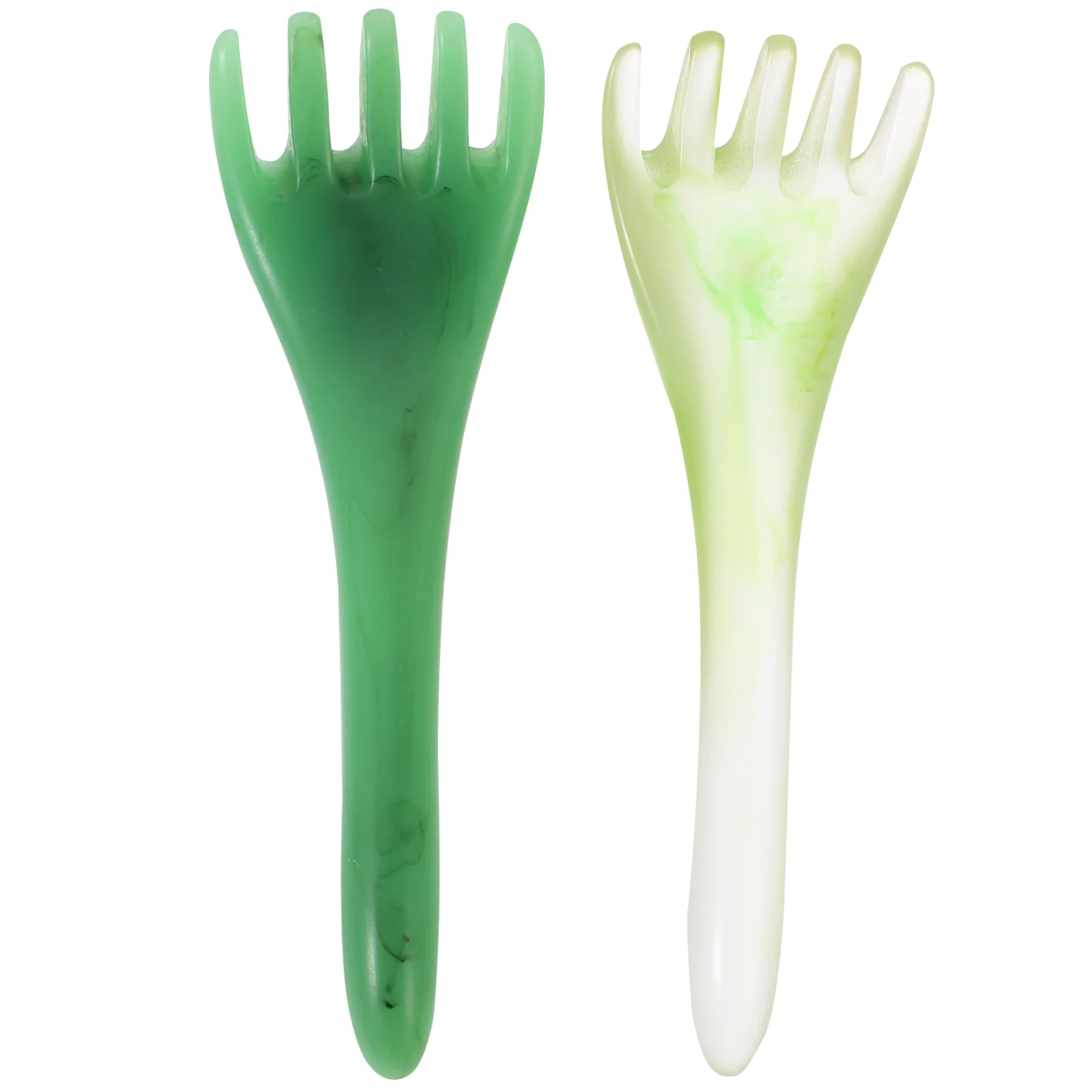 

2 Pcs Hair Comb Massager Scalp Tool Massaging Head Resin Beeswax Stress Relax Combs Miss