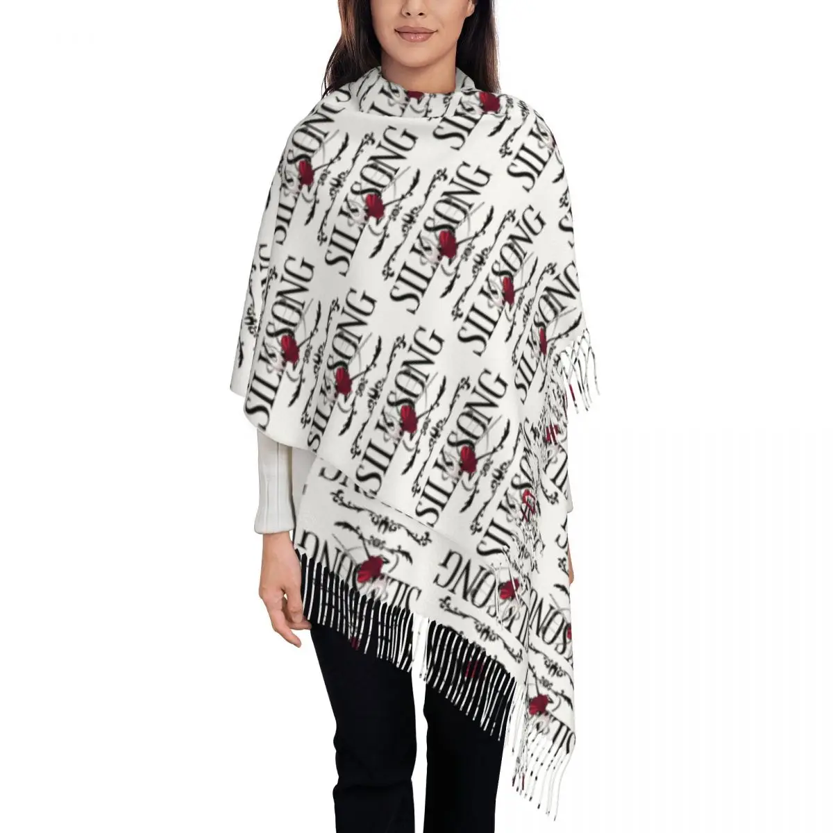 Hornet Hollow Knight Shawl Wrap Womens Winter Warm Large Soft Scarf Game Neckerchief Tassel Scarves