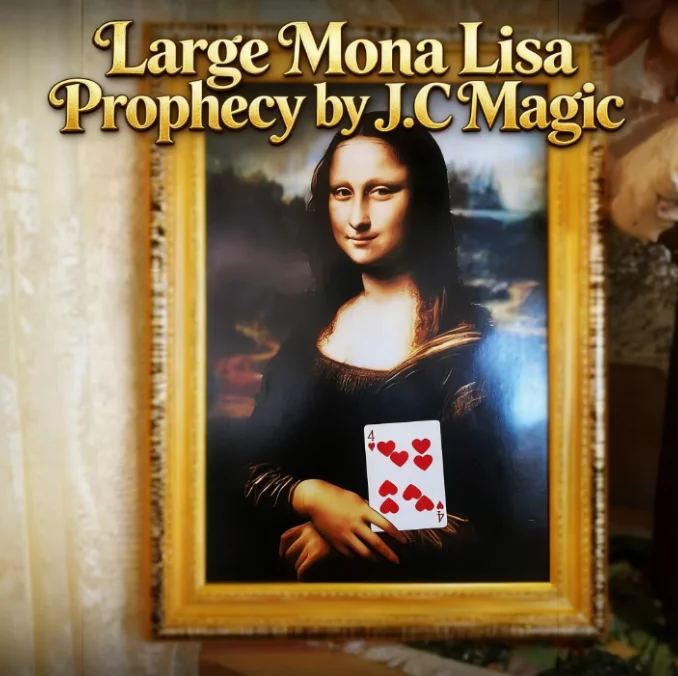 Large Mona Lisa Prophecy by J.C Magic Mentalism Magic Trick, Stage & Street Illusion, Magician Gimmick Prop Mind Reading