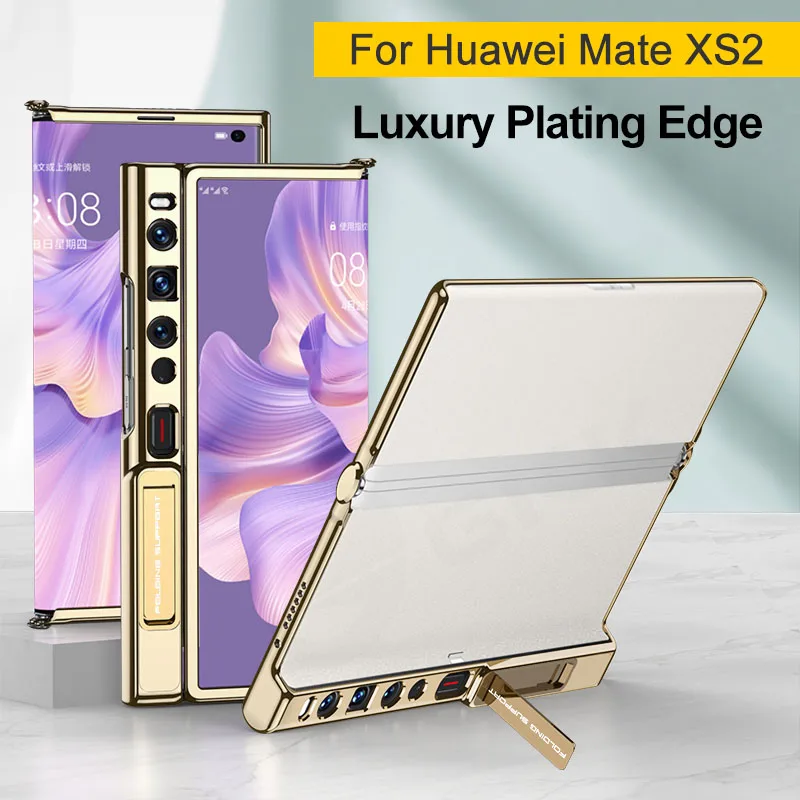 Luxury Plating All-around Frame Case For Huawei Mate XS 2 Shockproof Protection Bracket Cover For Huawei Mate XS2 Case Funda