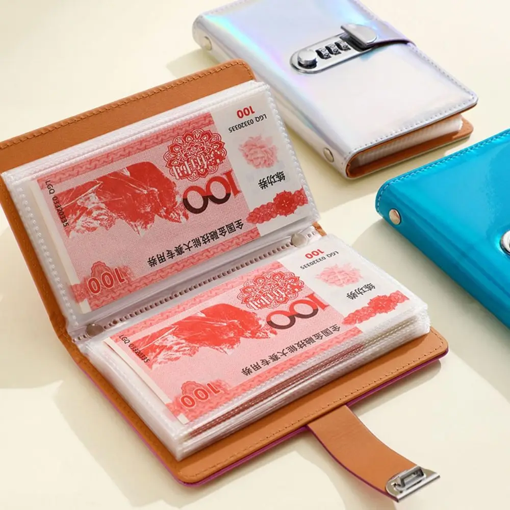 50Sheets Savings Book with Password Lock Laser Portable Savings Challenge Tracker Book Dual Sided Savings Handbook Budget Binder