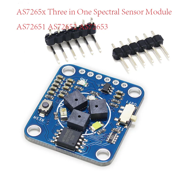 1pcs AS7265x Three in One Spectral Sensor Module AS72651 AS72652 AS72653 Covering the wavelength range of 410nm to 940nm