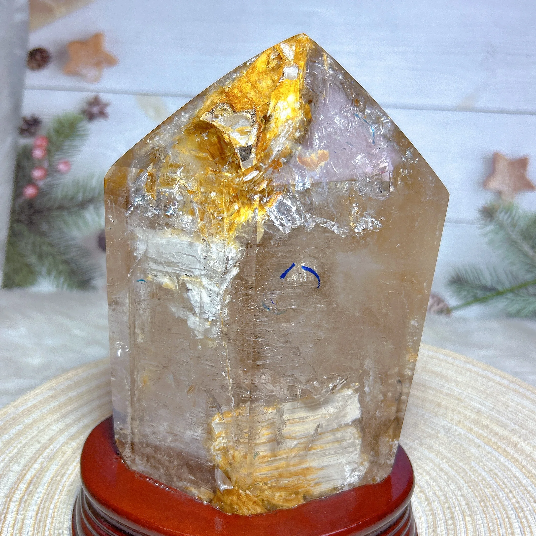 Natural Crystal Clear Quarzt Garden Enhydros Specimen Stone Tower Energy Reiki Ornament Healing High Quality Home Decoration