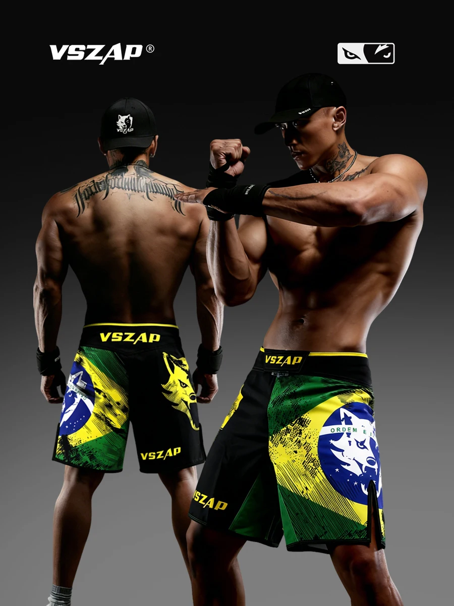 VSZAP martial arts and combat shorts, suitable for Thai boxing, boxing, and MMA combat sports, durable and quick-drying