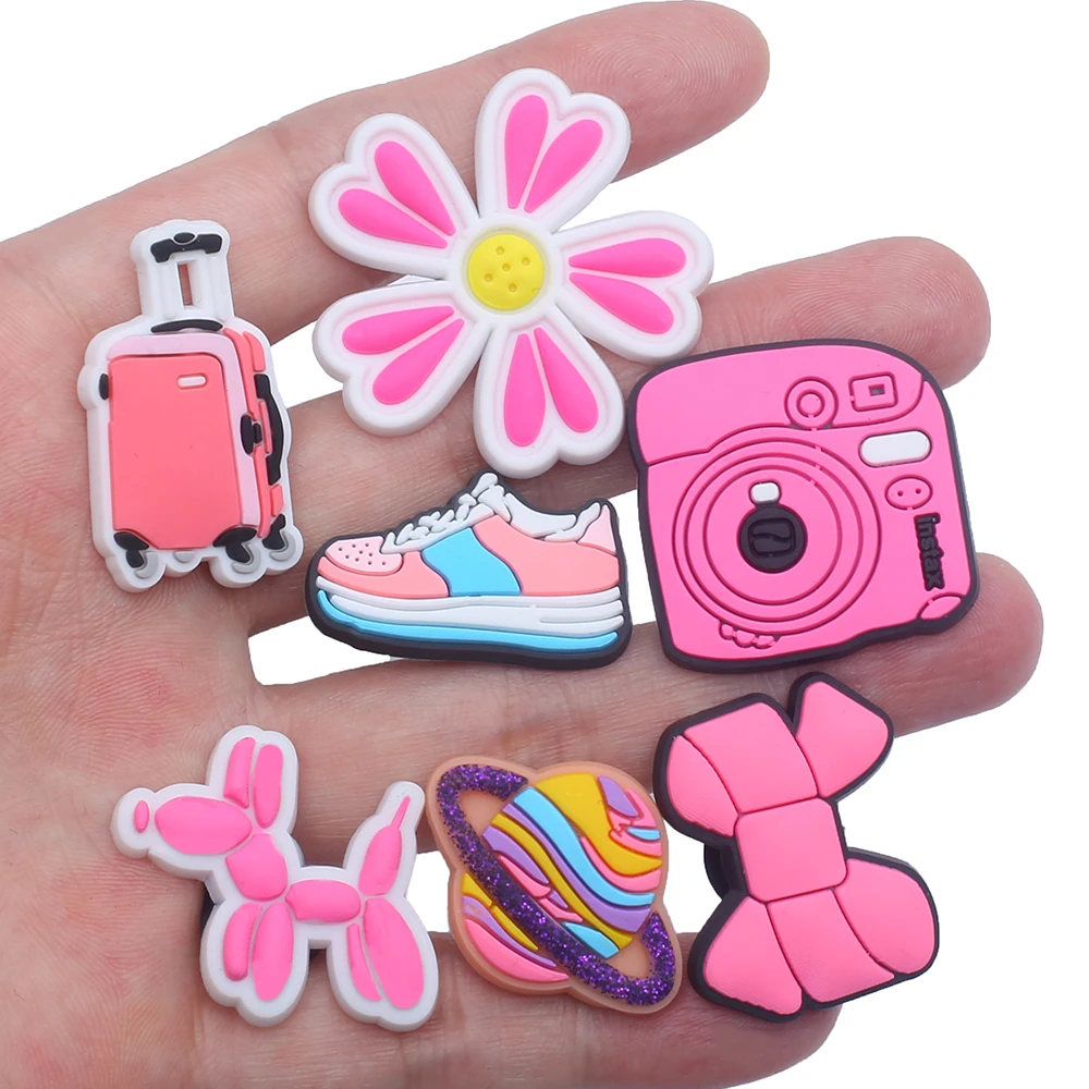 1pcs Pink series shoe Charms Designer for Girl Shoe Accessories for Classic Clog Kids Gift Hot Sale