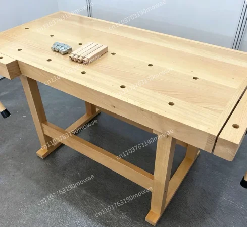 Heavy Working Table, Home Solid Wood Workbench for Woodworking